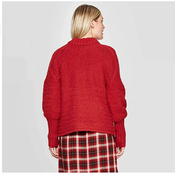 Universal Thread Sweater Womens L Crew Red NWT - Picture 2 of 8